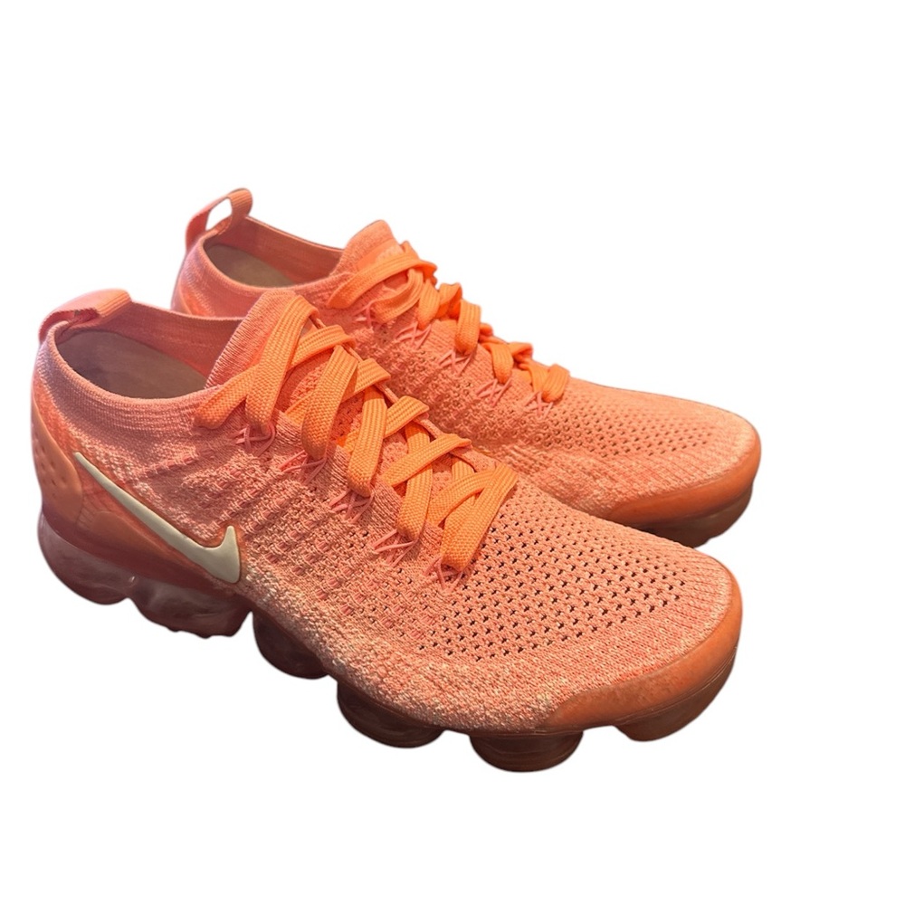 Nike Women's Orange Flyknit Running Shoes
